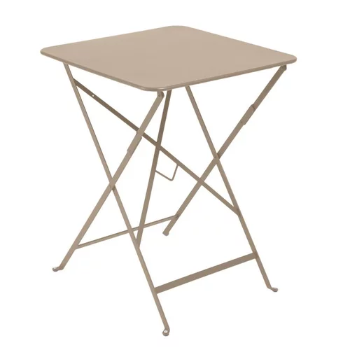 Pour l’univers du jardin:Table pliante Bistro coloris muscade en acier Fermob - 57 x 57 x 74 cm