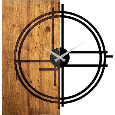 Horloge en bois et métal Clock (Cercle)