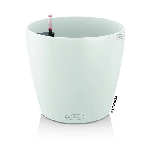 Une solution pour le jardin：Pot à réserve d'eau Classico Blanc Ø.35 x H.33