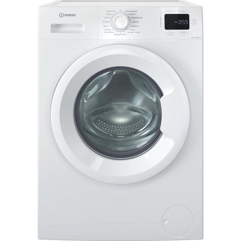 Indesit Lave linge hublot im864mytimefr - 8 kg - 1400 tr/min - classe a - moteur induction