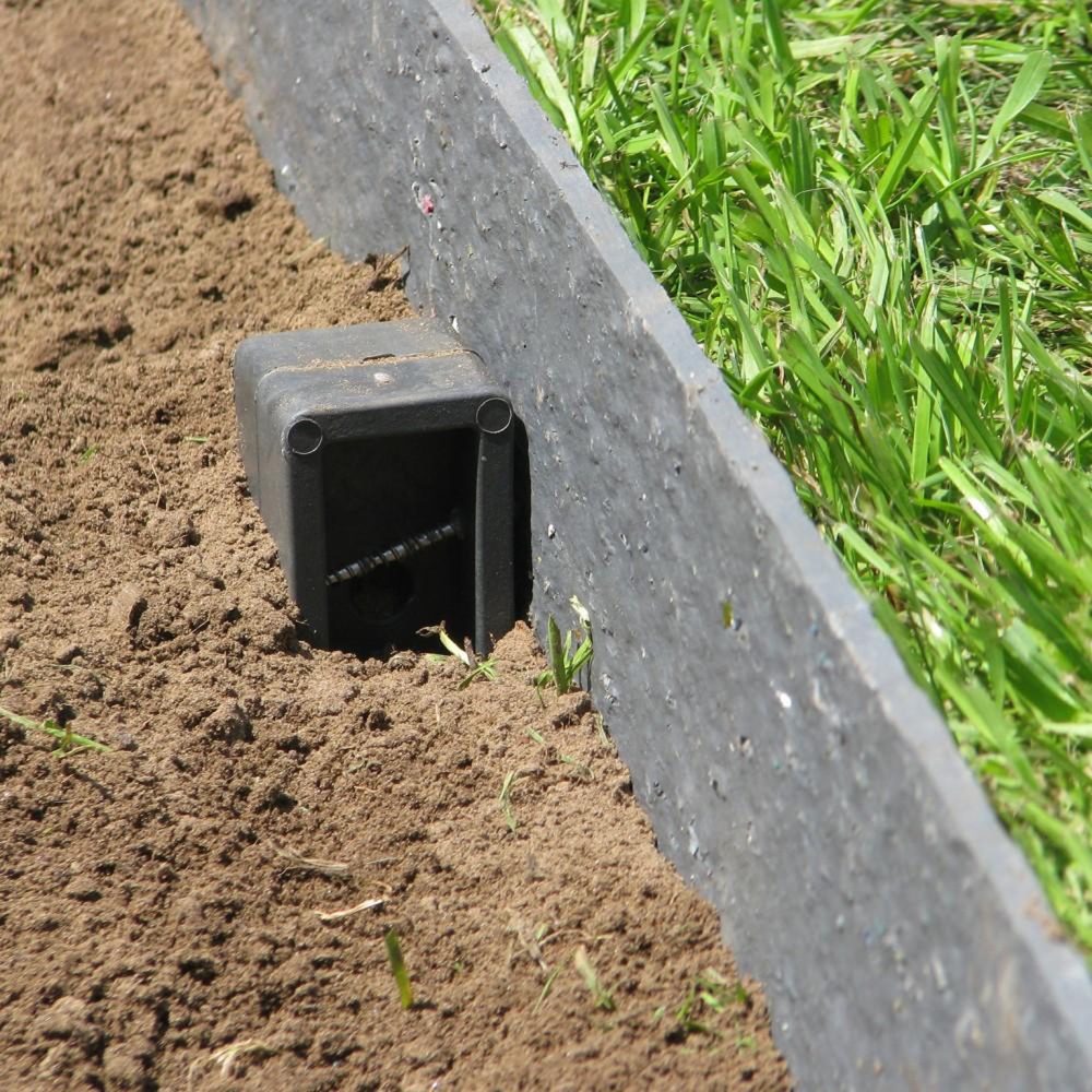 CENTRALE BRICO Lot de 10 piquets à planter Ecolat plastique gris, H.38 x L.4 cm