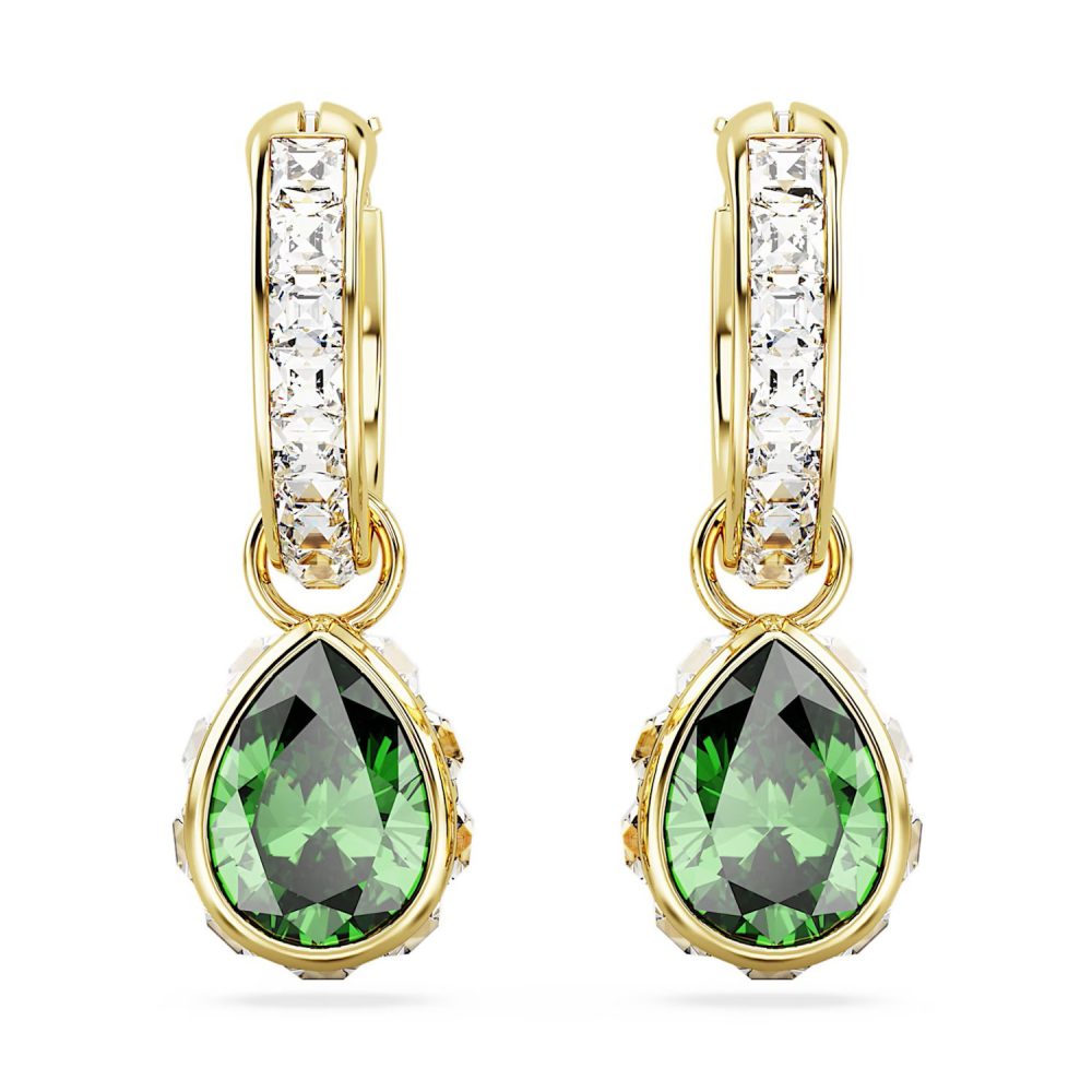 Pendants d'oreilles Swarovski Stilla poire verte