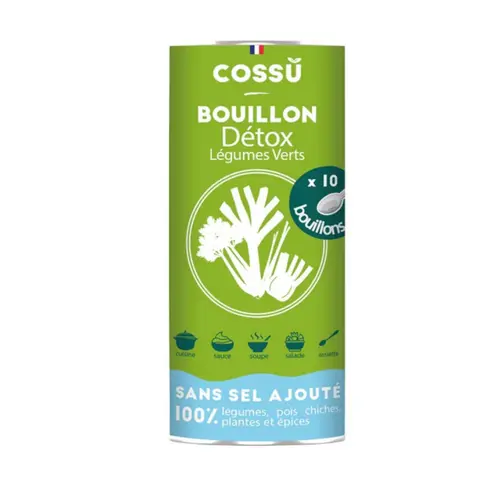 Pour compléter vos extérieurs:Bouillon déshydraté détox légumes verts bio Cossû x 10 - 40 g