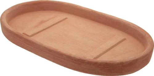 La solution pour vos extérieurs:Soucoupe ovale moderne en terre cuite claire Anticomestiere - 44 x 25 cm