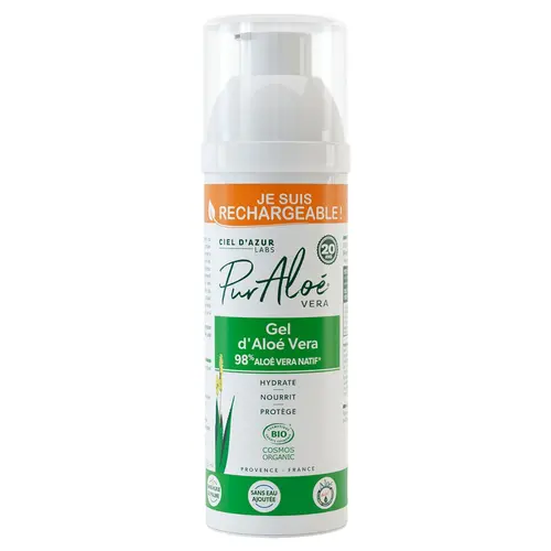 Pour vos moments au jardin:Gel natif externe 98 % Aloé Vera bio et commerce équitable Pur Aloé - 250 ml