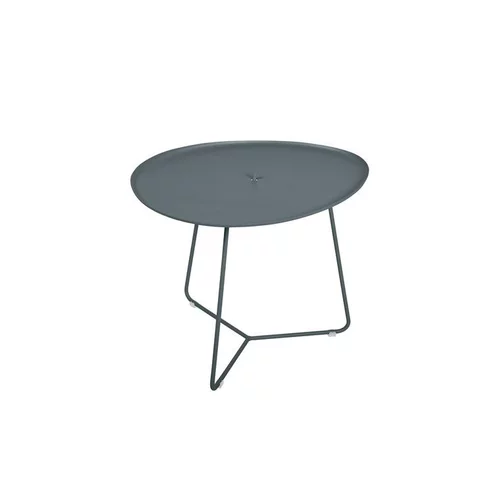 Une idée pratique pour l’extérieur:Table basse cocotte en aluminium coloris gris orage de 44 x 55 x 43 cm