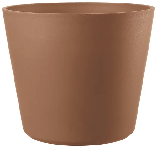 Une idée pratique pour l’extérieur：Pot en plastique injecté coloris rouge Deroma Origin Vaso cotto - Ø 24 x H 20 cm