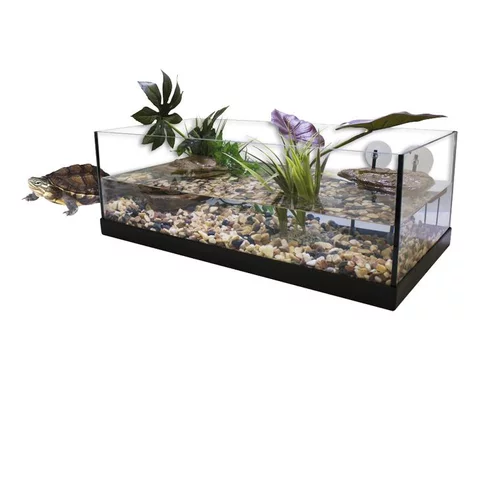 Accessoire extérieur：Terrarium pour tortue d'eau aquatique coloris blanc Aquavie kit aqua 80 – 80 x 35 x 25 cm