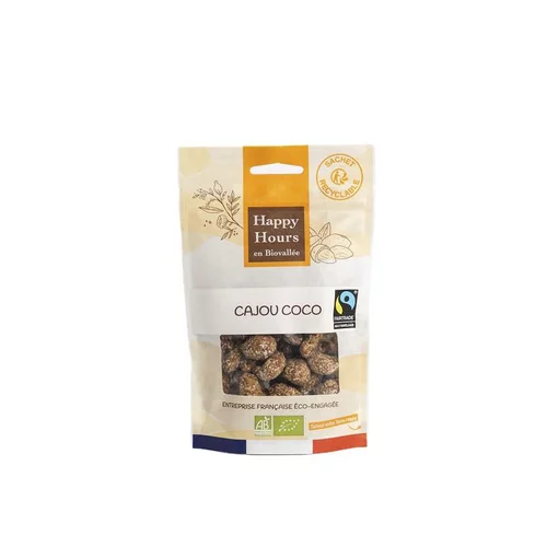 Pour faciliter le quotidien au jardin：Cajou coco miel bio Happy Hours en Biovallée - 115 g