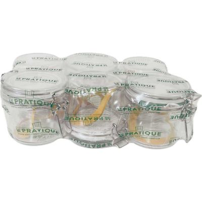 Set de 6 bocaux en verre à armature (350 ml)