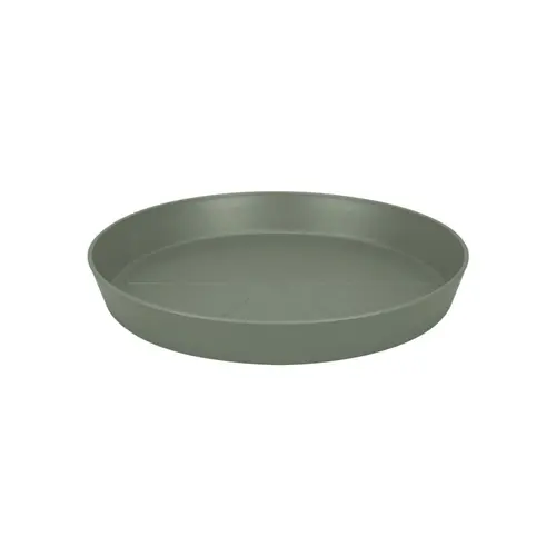 Solution pratique：Soucoupe ronde vert pistache en polypropylène recyclé Elho Loft Urban – Ø 14 cm