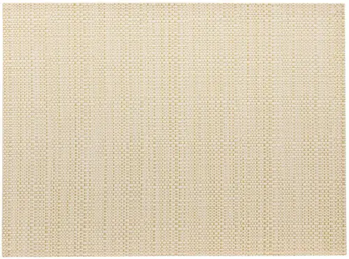 Pour aménager vos extérieurs：Set de table neige/or en PVC tissé Canna - 33 x 45 cm