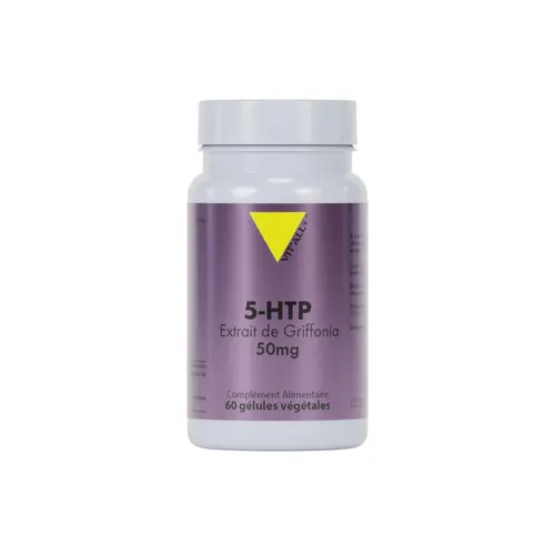 Bien pratique à l’extérieur：Complément alimentaire bio Vit’All+ 5-http extrait de Griffonia 50 mg - les 60 gélules