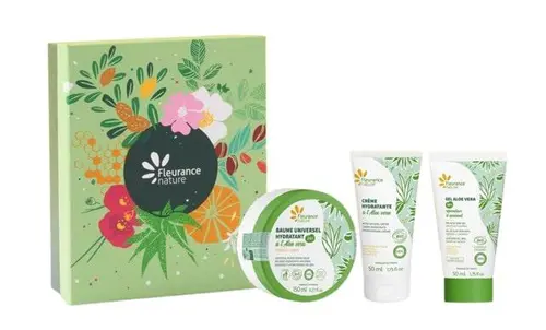 Pour un extérieur plus pratique:Coffret douceur d'aloe vera Cosmos Organic Fleurance nature - 250 ml