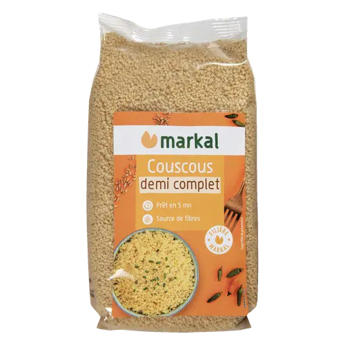 La solution pour vos extérieurs：Couscous 1/2 complet bio Markal - 500 g