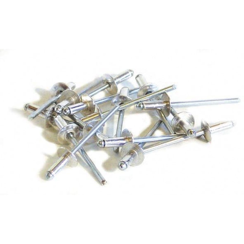 TECHMAN 100 rivets alu / acier à tête plate Ø 3 x 8 mm