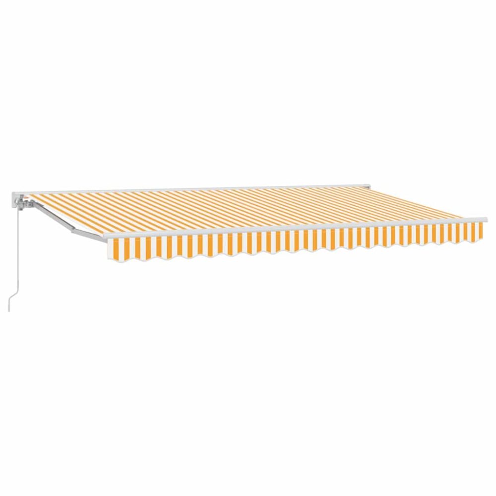 vidaXL Cadre d'auvent Jaune et blanc 350 x 200 cm