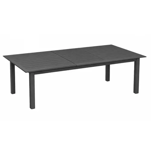 Solution nature:Table en aluminium graphite Caméline II - 130/180 x 84 cm
