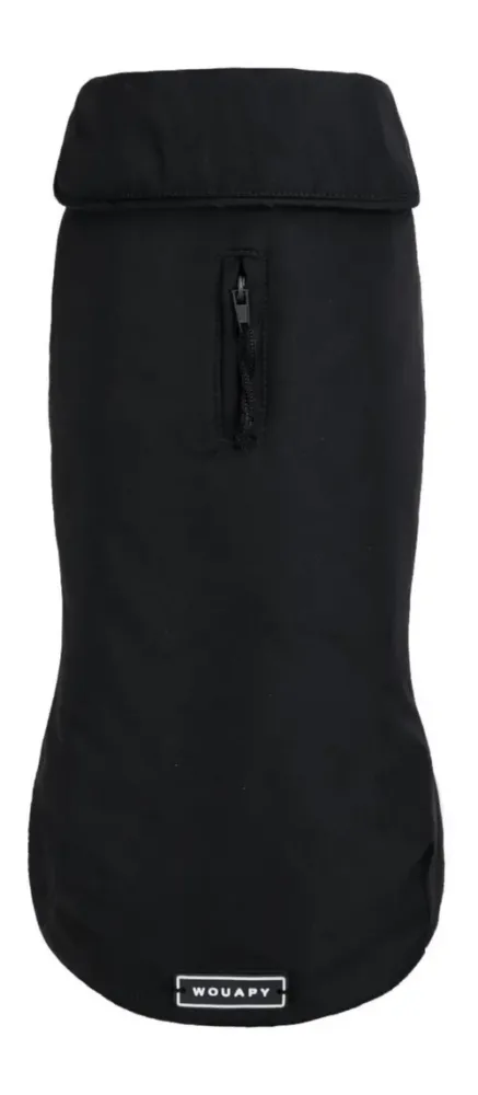Jardin complet:Imperméable pour chien en nylon recyclé coloris noir Wouapy Economic - taille 26