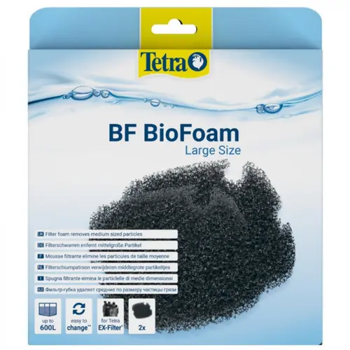 Univers végétal：Mousse filtrante bio grande taille TETRA BF - pack de 2