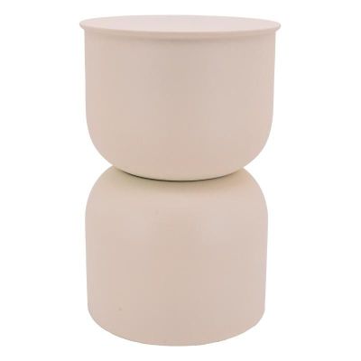 Bout de canapé en métal Ubu (Beige/crème)