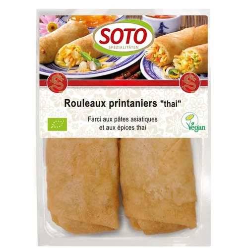Essentiel pour le jardin:Rouleaux printaniers thaï bio Soto - 2 x 110 g