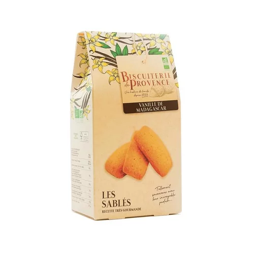 Jardin et équipement：Sablés bio à la vanille de Madagascar Biscuiterie de Provence - 120 g