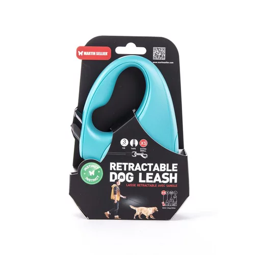 Jardin adapté：Laisse rétractable turquoise Instinct Sangle - taille XS