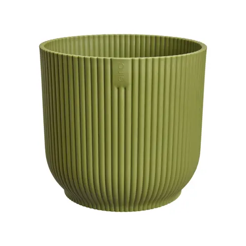 Jardin & loisirs:Cache-pot vibes fold coloris vert en plastique recyclé Elho - Ø 9 cm