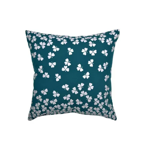 Pour valoriser vos extérieurs:Coussin trèfle Fermob coloris bleu canard en acrylique 44 x 44 cm