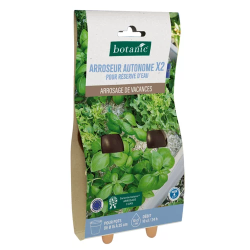 Extérieur facile:2 Arroseurs autonomes pour réserve d'eau botanic® - Idéal pots Ø 15 à 25 cm