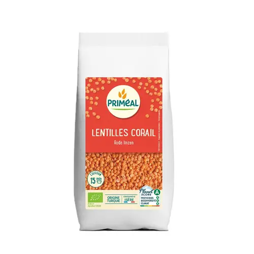Loisirs au jardin:Lentilles corail bio en sachet de 500 g