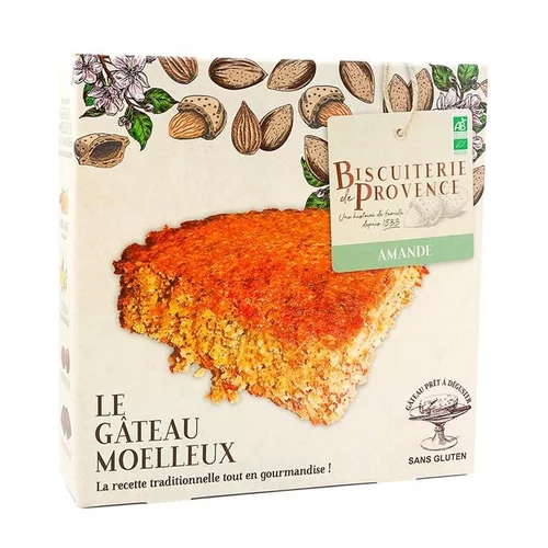 Pratique extérieur：Gâteau gourmet aux amandes bio Biscuiterie de Provence - 250 g