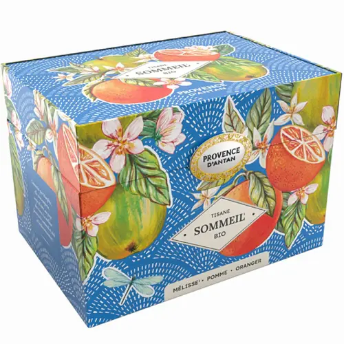 Pour donner du style au jardin:Coffret métal de tisane sommeil bio Provence d’antan - 36 g