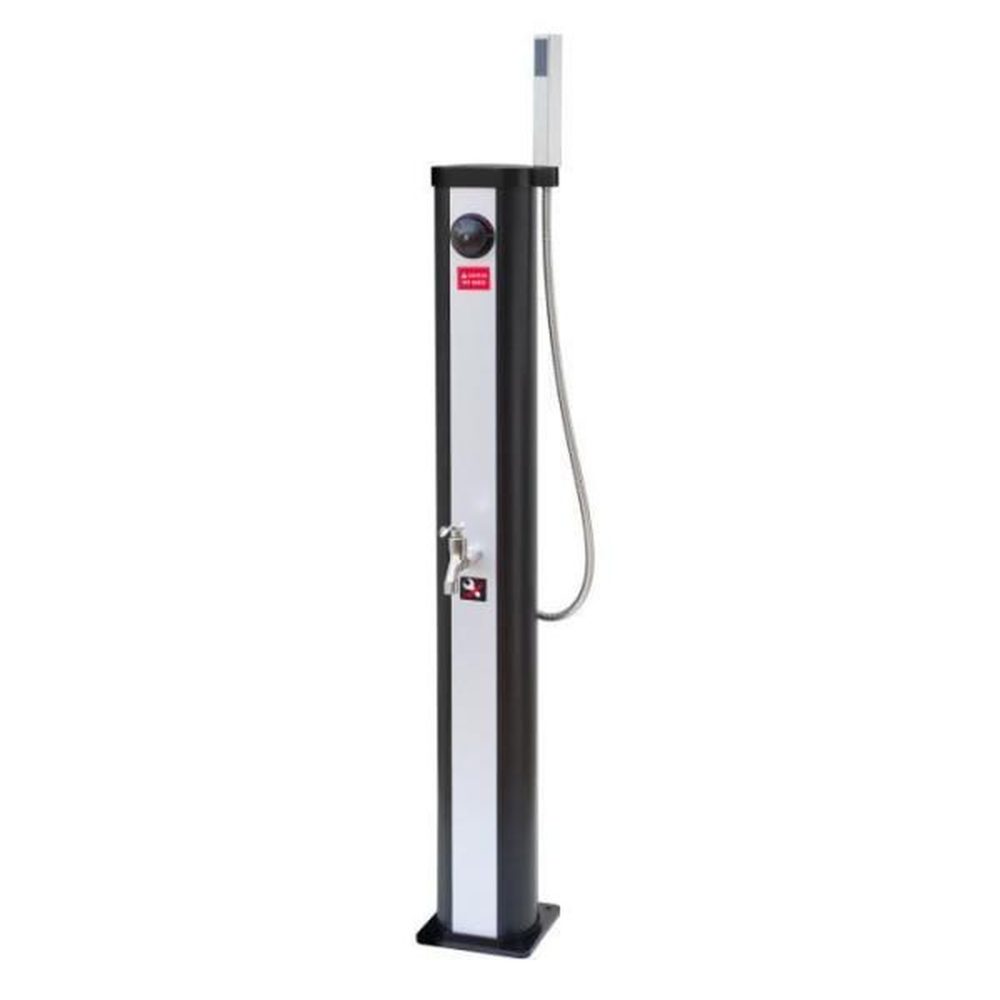 Ubbink Douche solaire d'extérieur Ubbink Solaris ELITE - Réservoir 18L - Mitigeur et douchette - Ø15 x H118 cm