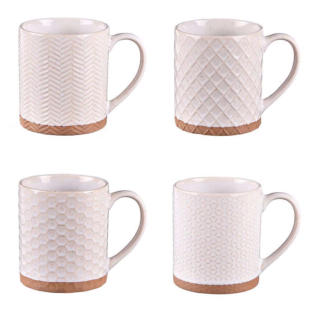Vaisselle – Coffret de 4 mugs Jaspe beige 35 cl