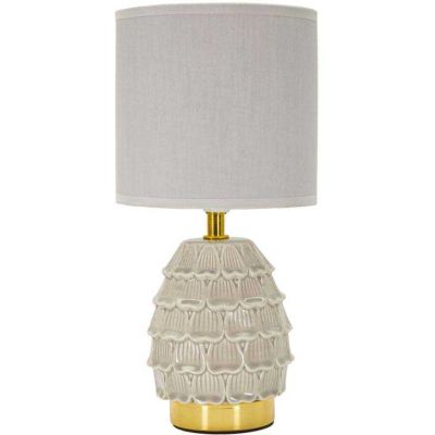 Lampe à poser en céramique et métal Pigny 15 x 30.5 cm (Crème)
