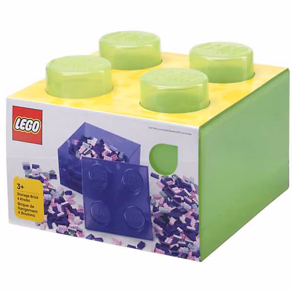 Brique de Rangement cube Lego translucide – Vert