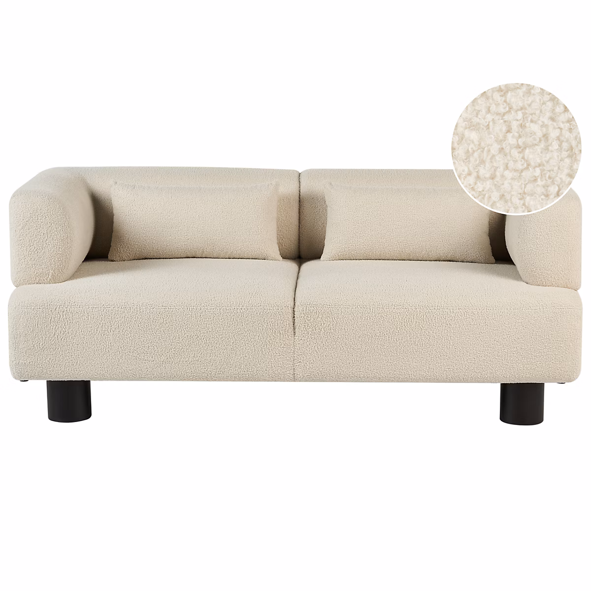 Canapé 2 places MOVIK Bouclé Blanc cassé – Réf. URCPFSNAZ8468045132