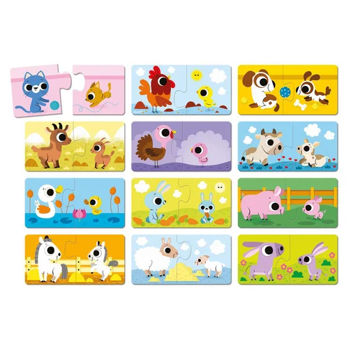 Pour tous vos projets jardin:Puzzles éducatifs Parents et bébés animaux Janod