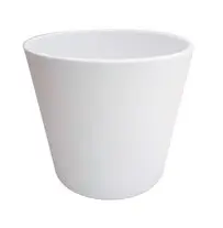 Un choix pratique pour le jardin:Cache-pot en céramique coloris blanc Fresh B12 - Ø 12 x H 9,5 cm