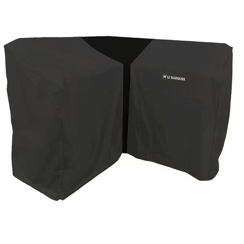 Pour le jardin：Housse de protection angle cuisine coloris noir en polyester Le Marquier - 110 x 65 x 65 cm