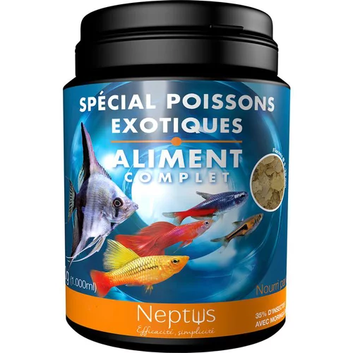 Loisirs au jardin:Aliment complet (flocons) pour poissons exotiques Neptus - 1000 ml