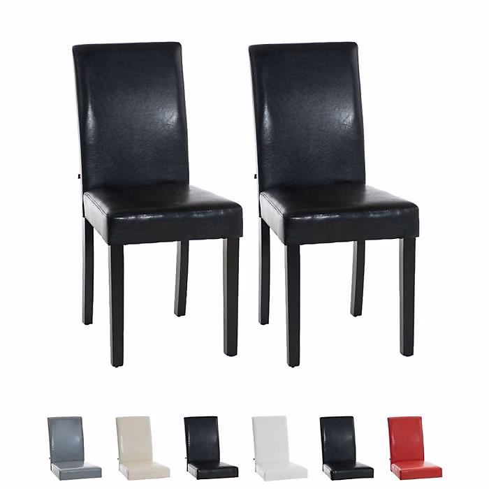 CLP | Chaises de salle à manger Ina similicuir avec pieds en Bois – Array – lot de 2