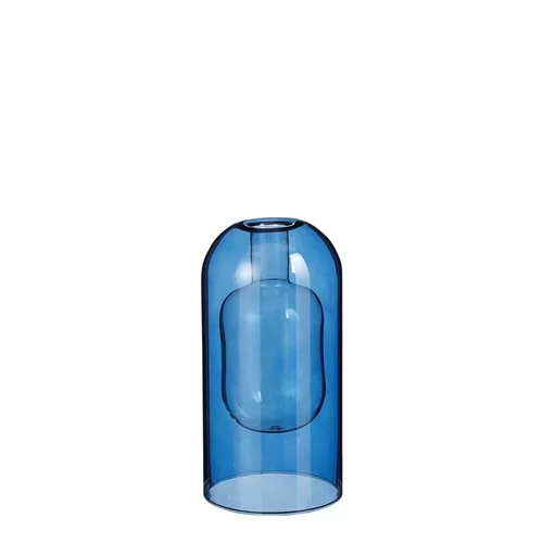 Pour organiser vos extérieurs:Soliflore coloris bleu en verre Arda - Ø 9 cm