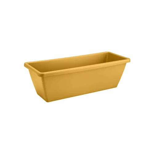 Bien au jardin：Balconnière en polypropylène jaune miel Elho Barcelona - 69,8 x 19 x 16 cm