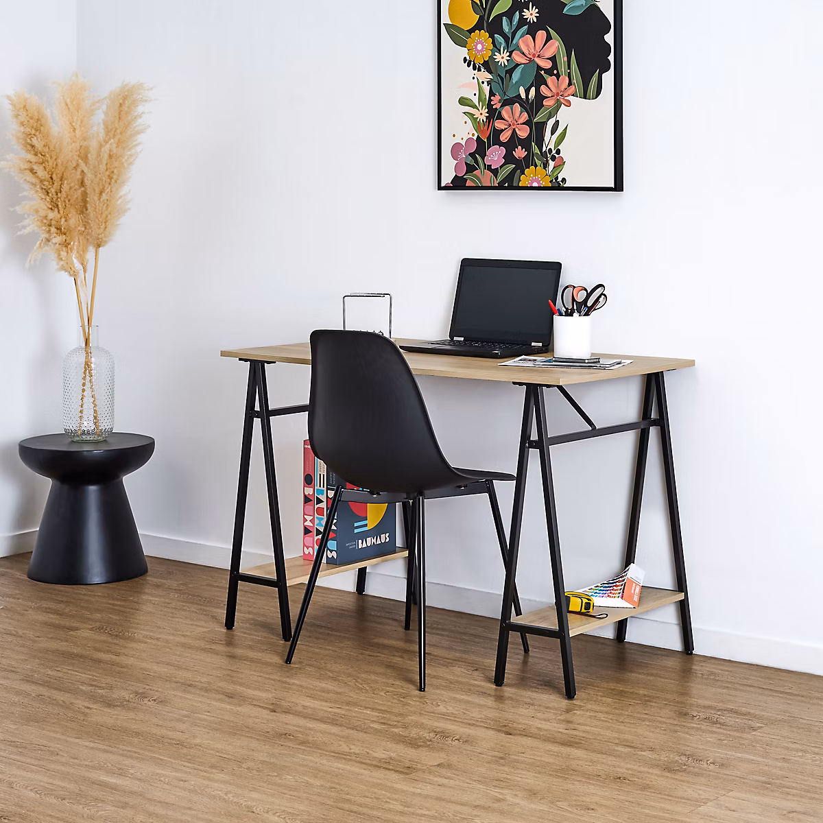 Bureau – HOME DECO FACTORY, Loka, Esthétique Moderne, Style Industriel, Marron et Noir