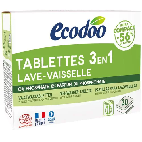 Idée au jardin:Pastilles lave-vaisselle 3 en 1 Ecodoo - 30 pcs
