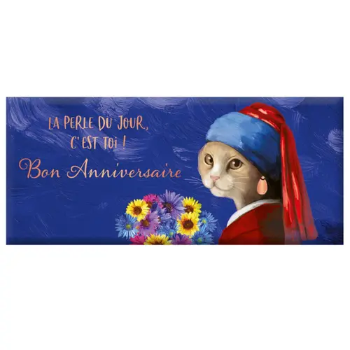 Jardin confort:Mini tablette chocolat lait "La perle du jour, c'est toi !" Art Grafik - 30 g