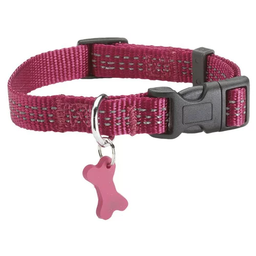 Loisirs extérieur:Collier pour chien coloris fuchsia en nylon tressé Bobby Safe – Taille S